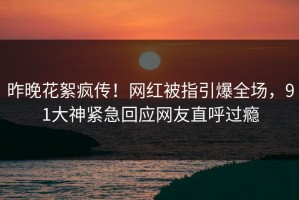 昨晚花絮疯传！网红被指引爆全场，91大神紧急回应网友直呼过瘾