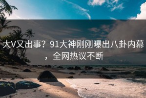 大V又出事？91大神刚刚曝出八卦内幕，全网热议不断