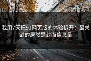 我用7天把91网页版的体验拆开：最关键的居然是封面信息量